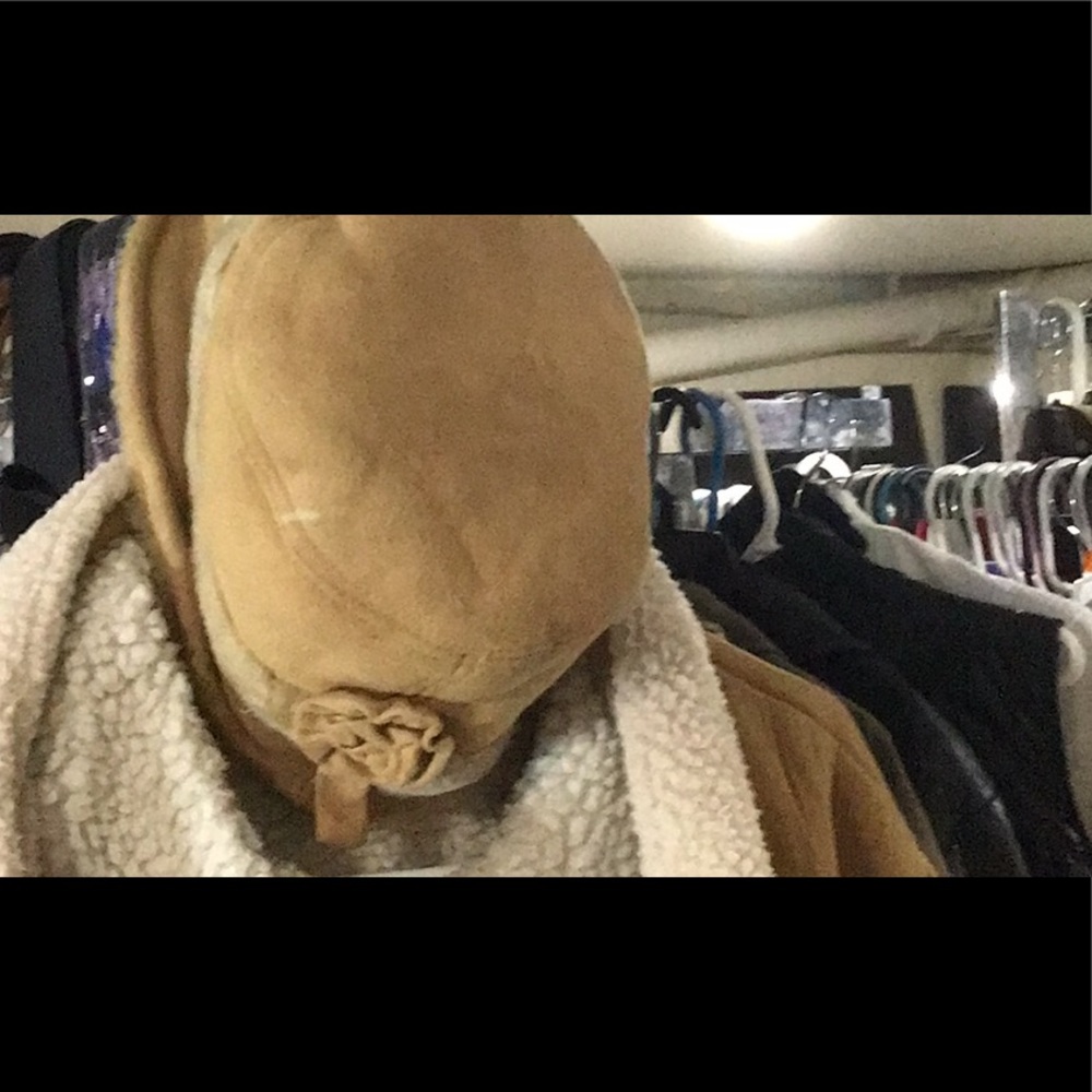 Shearling-like  Coat, hat, gloves and scarf set